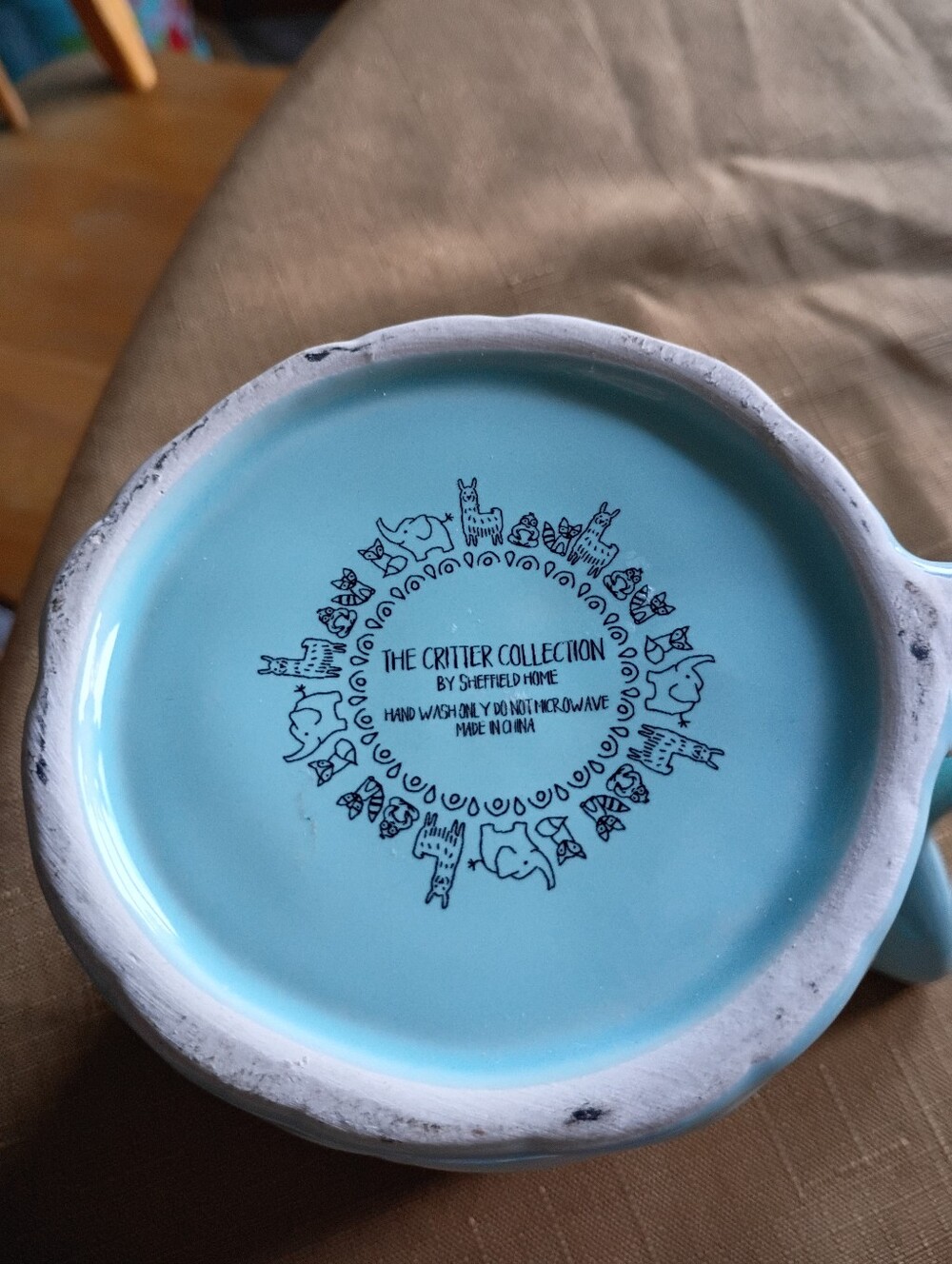 Ceramic Light Blue Mermaid Mug, Sheffield Home The Critter Collection - Picture 2 of 4